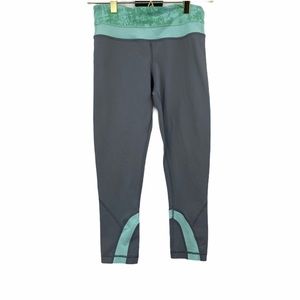 Lululemon Run Inspire Crop Leggings Pants Gray